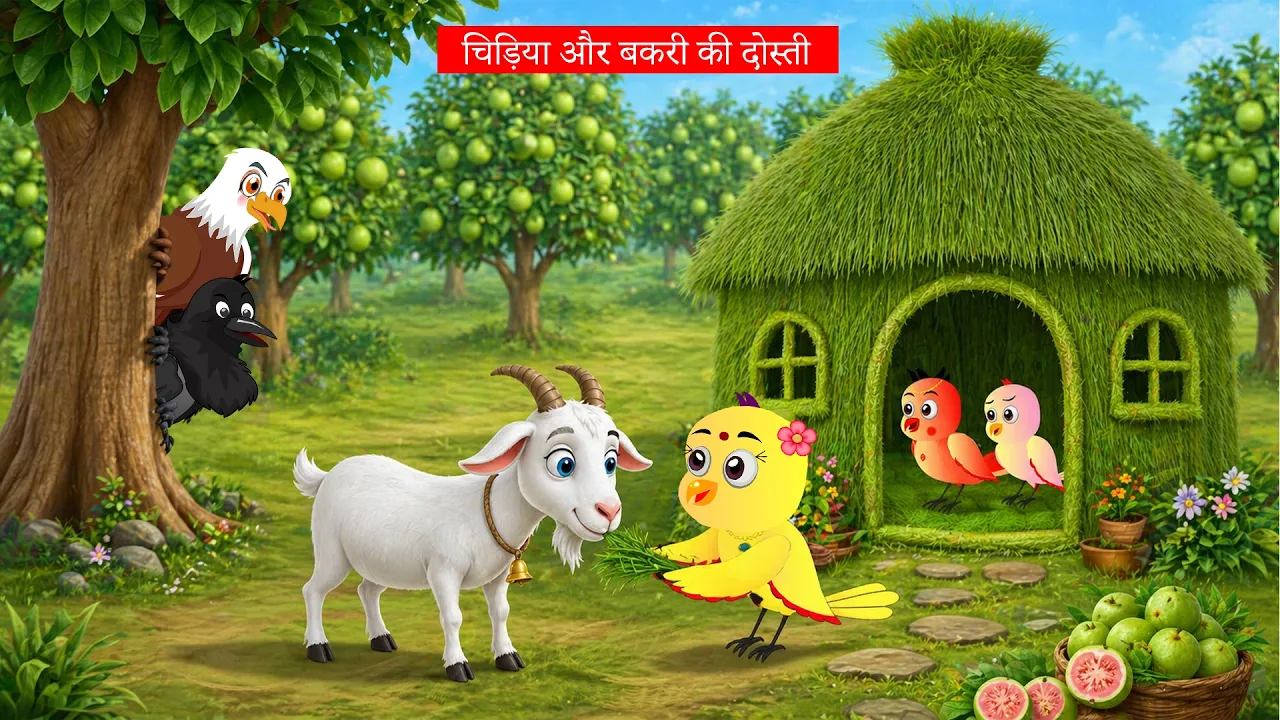चिड़िया और बकरी की दोस्ती 🐦🐐 | Rano Chidiya Ki Kahani | Hindi Moral Story for Kids