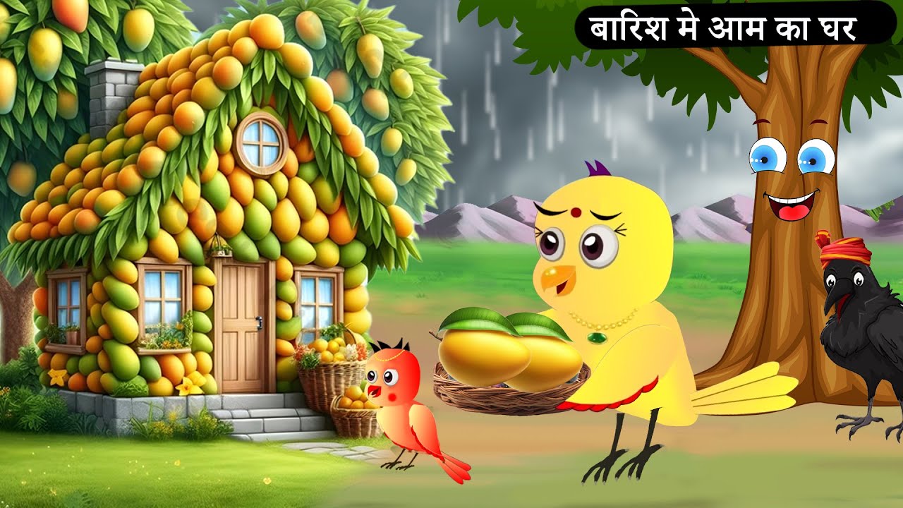🐦 बारिश में चिड़िया का आम का घर 🌧️🥭🏡 Rano Chidiya Ki Kahani